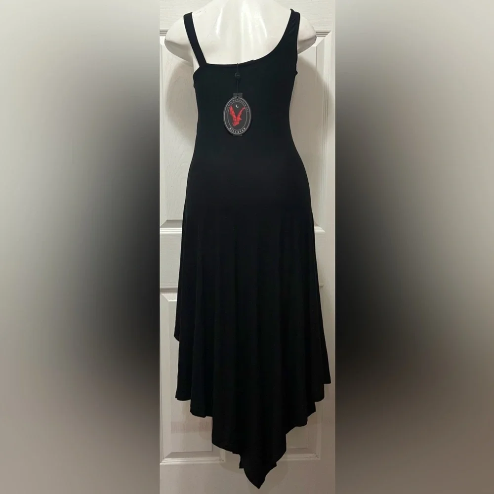Killstar Black Asymmetrical One-Shoulder Cutout Dress - Picture 3 of 8
